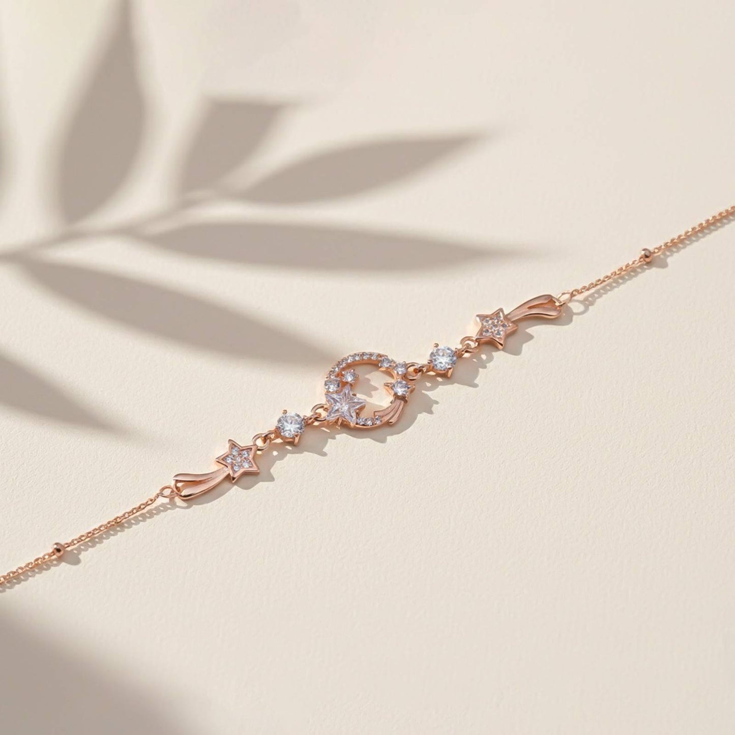 Rose Gold Star Circle Bracelet