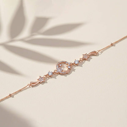 Rose Gold Star Circle Bracelet