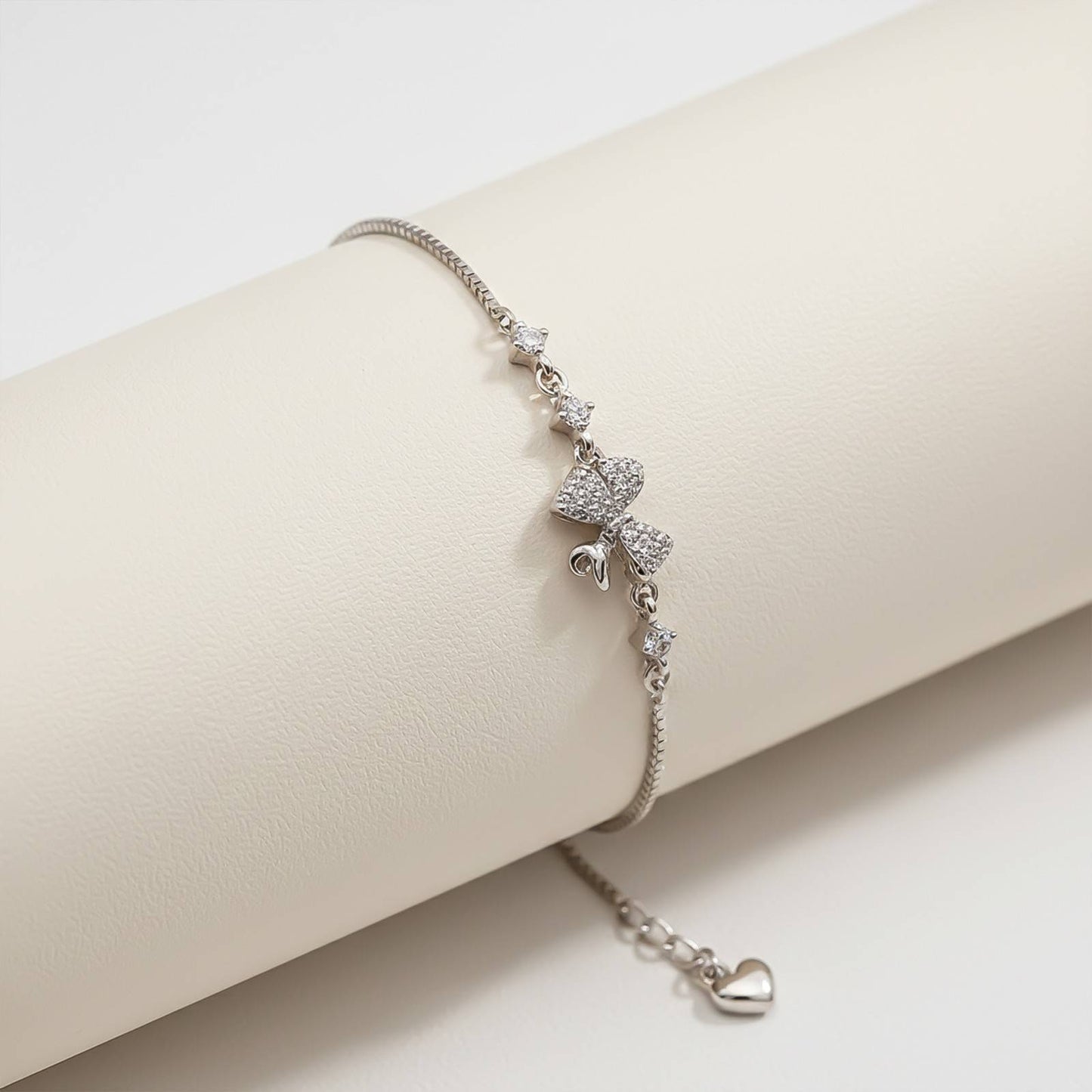 Silver Leafy Charm Bracelet