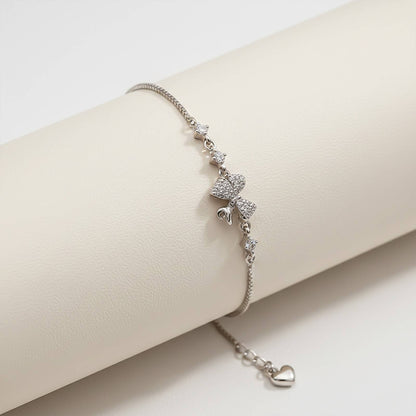 Silver Leafy Charm Bracelet