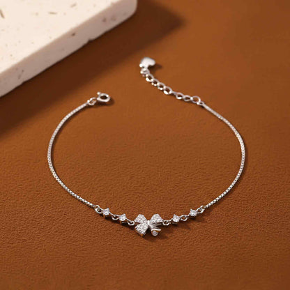 Silver Leafy Charm Bracelet