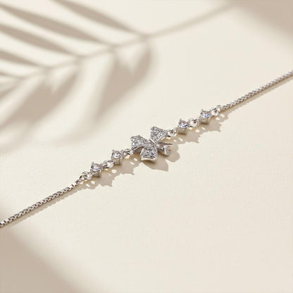 Silver Leafy Charm Bracelet