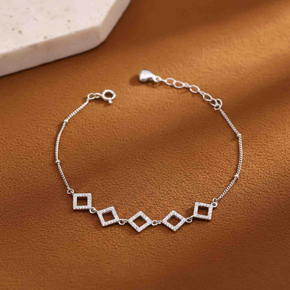 Silver Square Crush Bracelet
