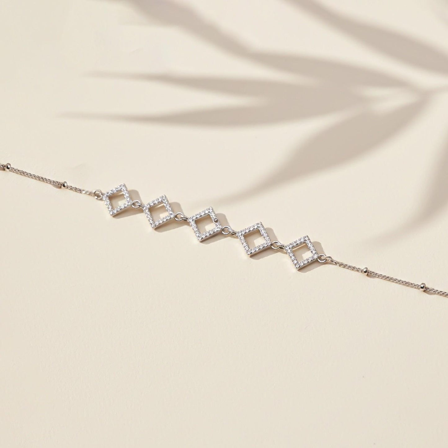 Silver Square Crush Bracelet