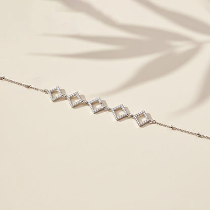 Silver Square Crush Bracelet