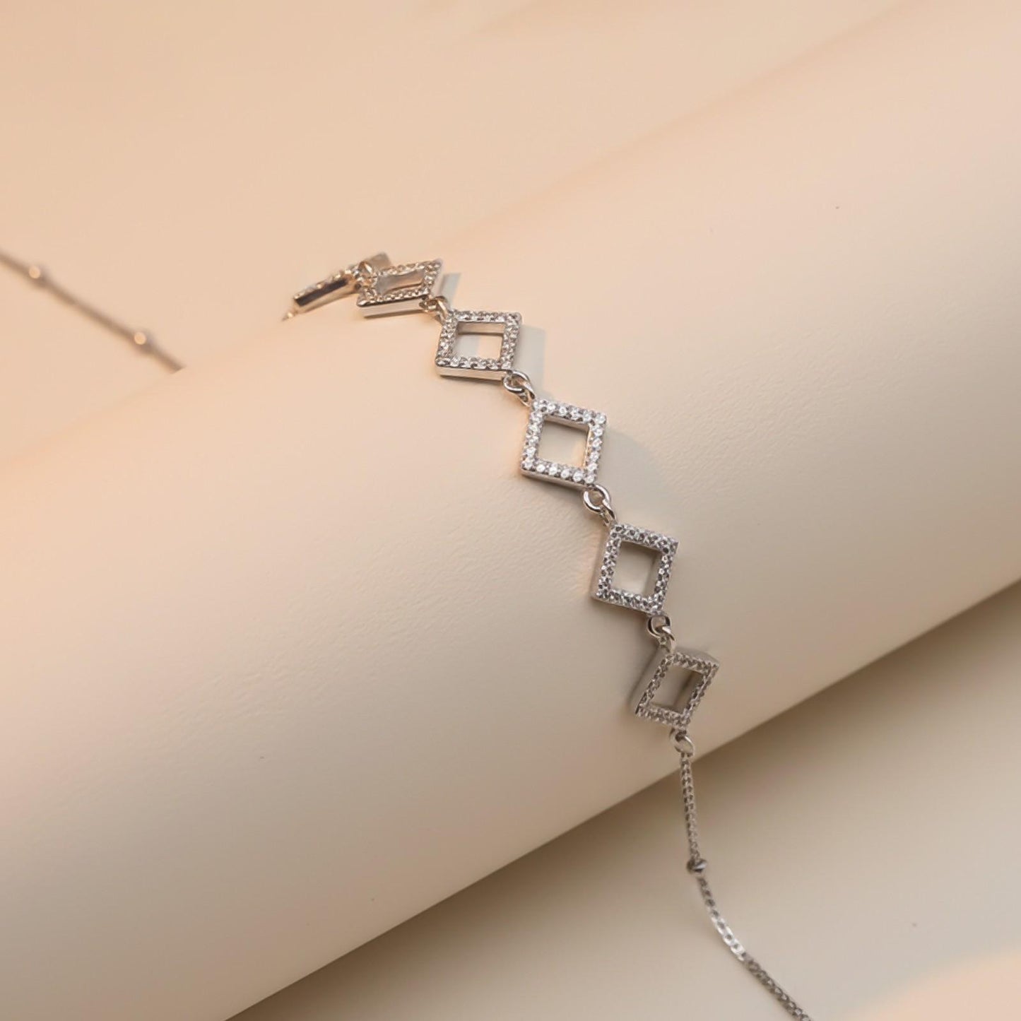 Silver Square Crush Bracelet