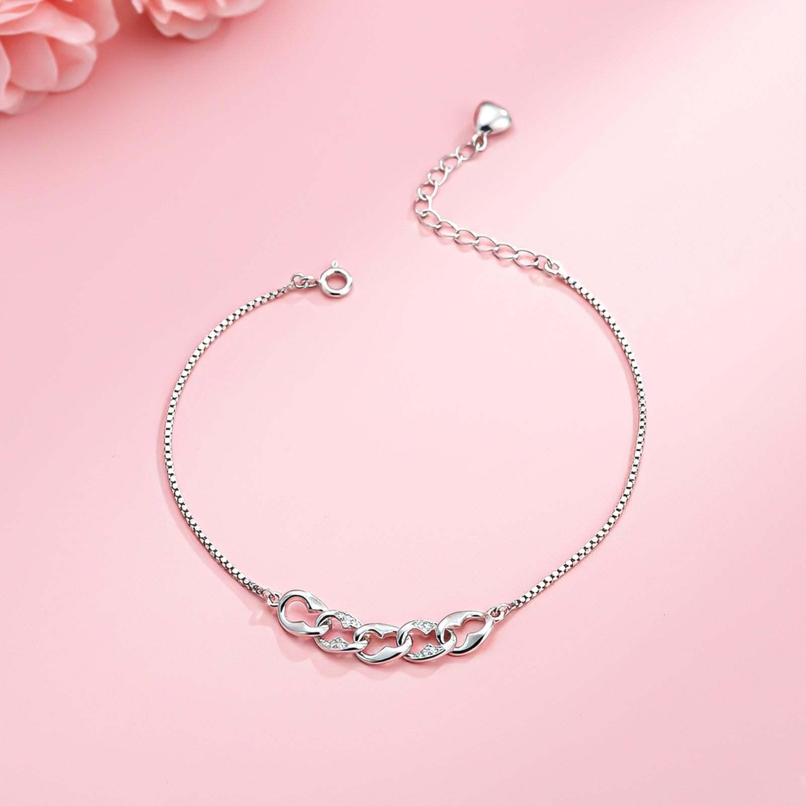 Silver Forever Linked Bracelet For Her