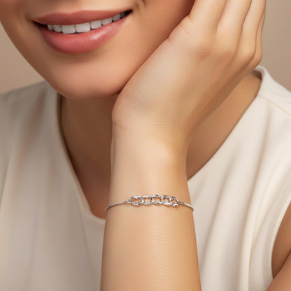 Silver Forever Linked Bracelet For Her