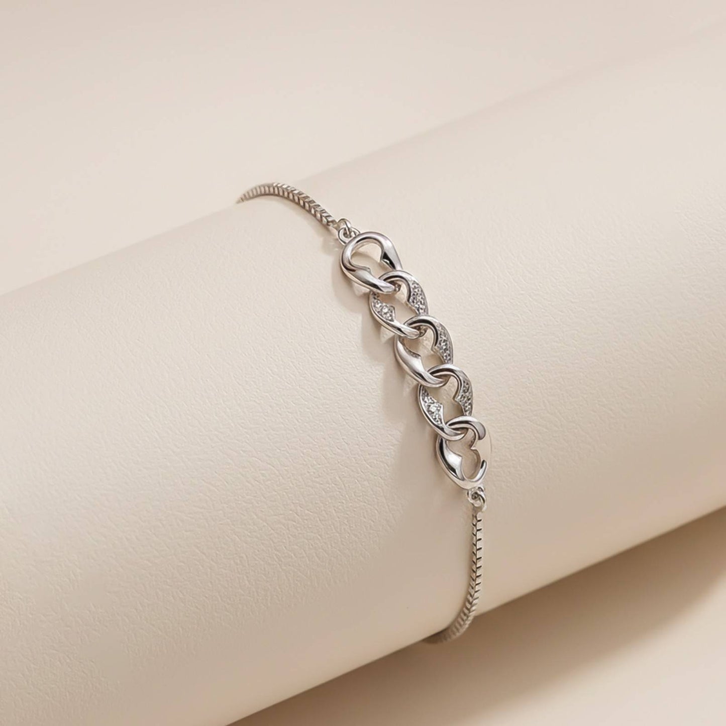 Silver Forever Linked Bracelet For Her