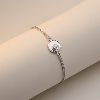 Silver Medallion Bracelet For Her