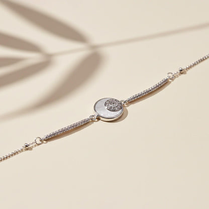 Silver Medallion Bracelet For Her