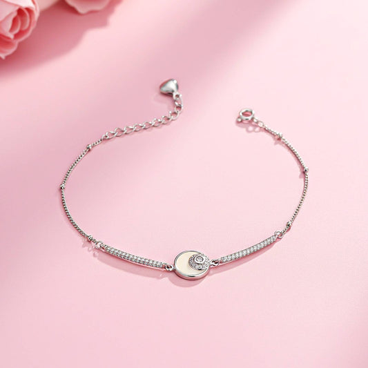 Silver Medallion Bracelet For Her