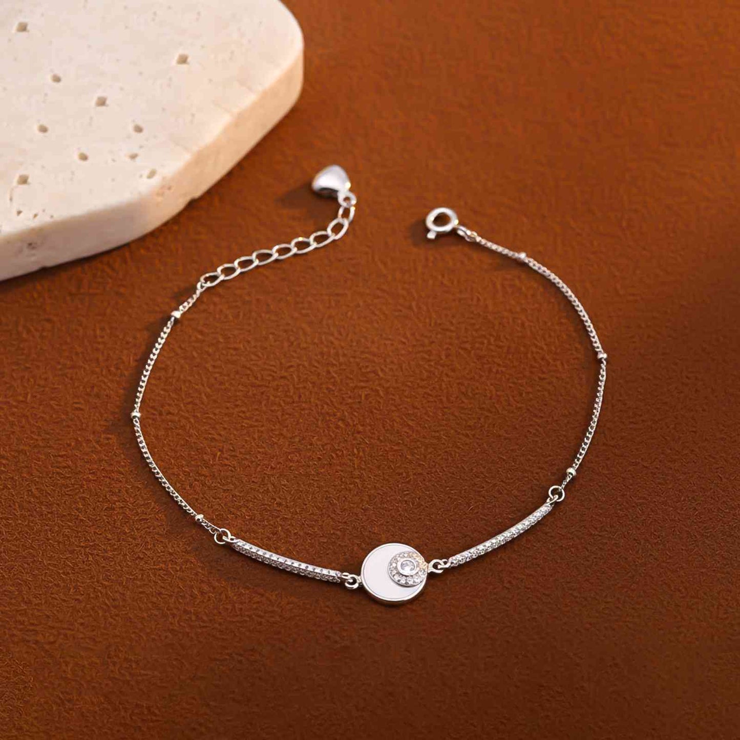 Silver Medallion Bracelet For Her
