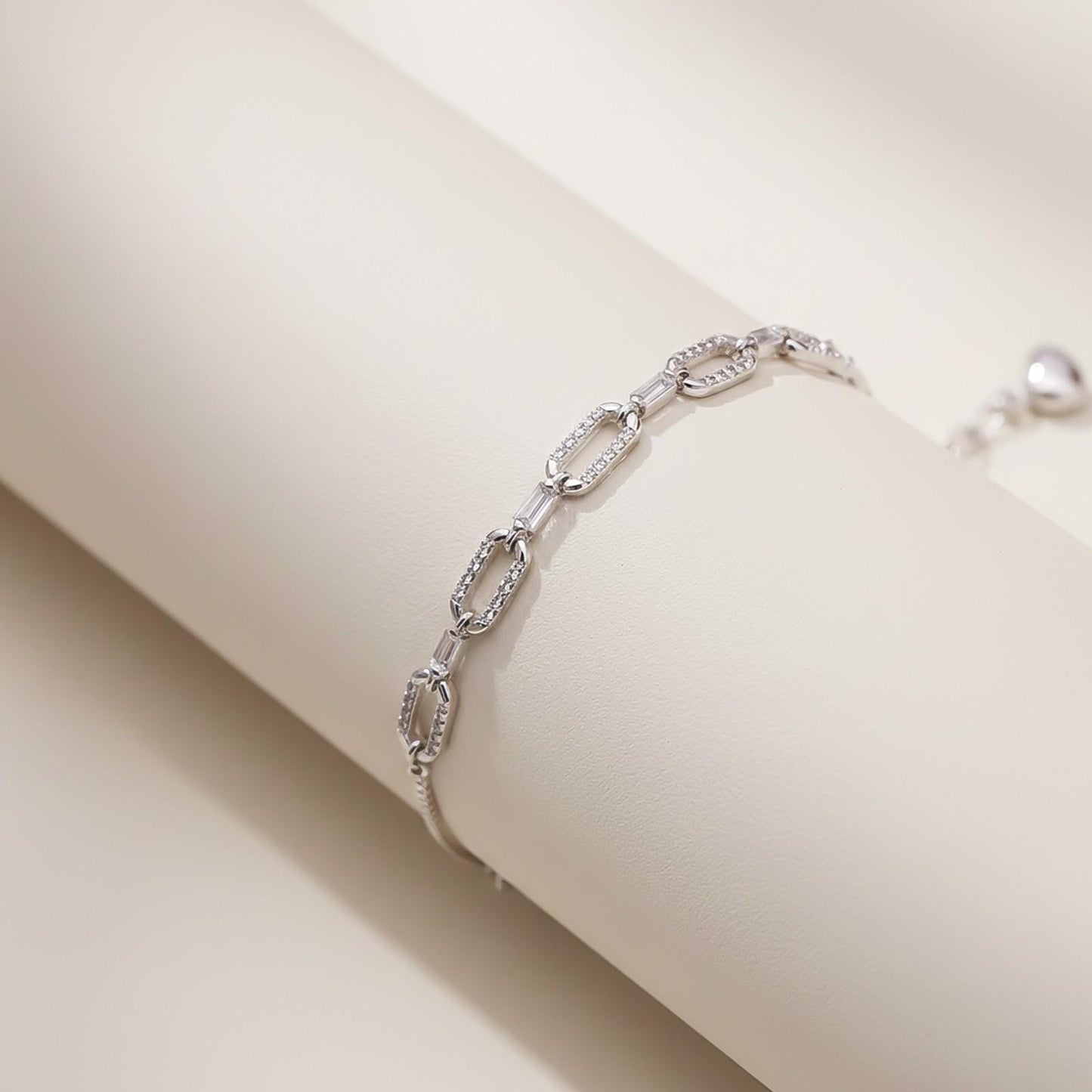 Silver Forever Linked Paperclick Bracelet