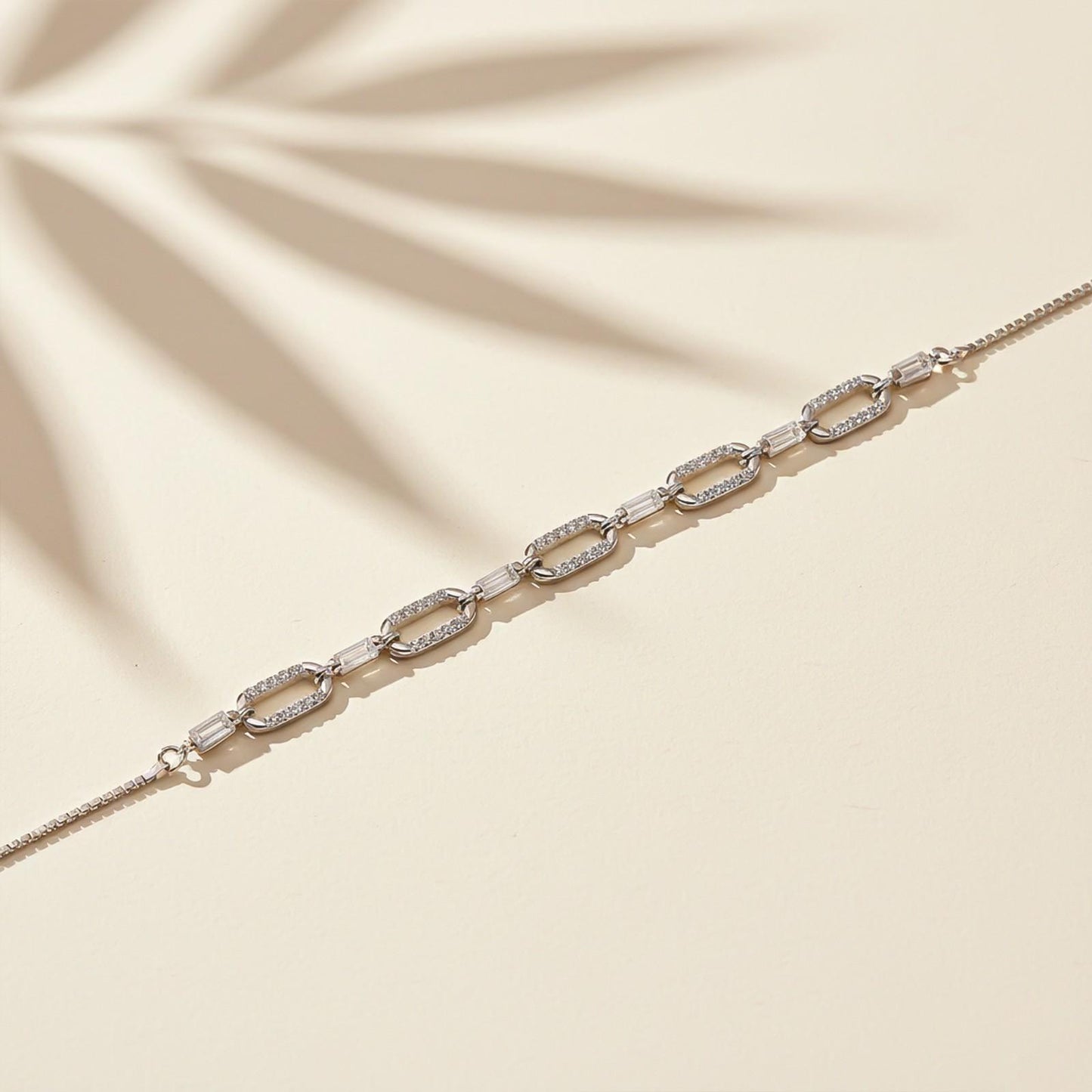 Silver Forever Linked Paperclick Bracelet