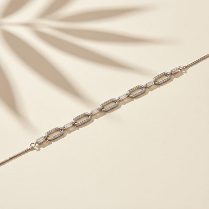 Silver Forever Linked Paperclick Bracelet
