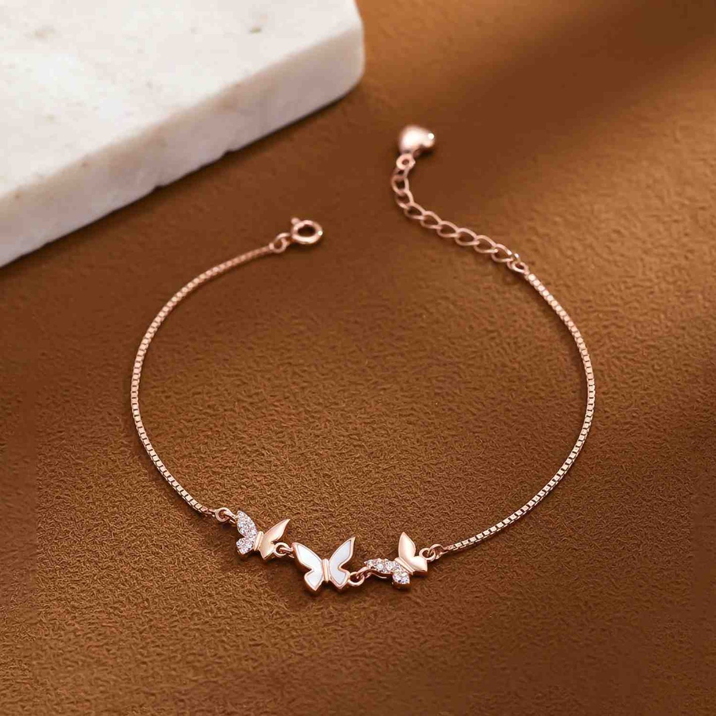 Rose Gold Butterfly Bracelet