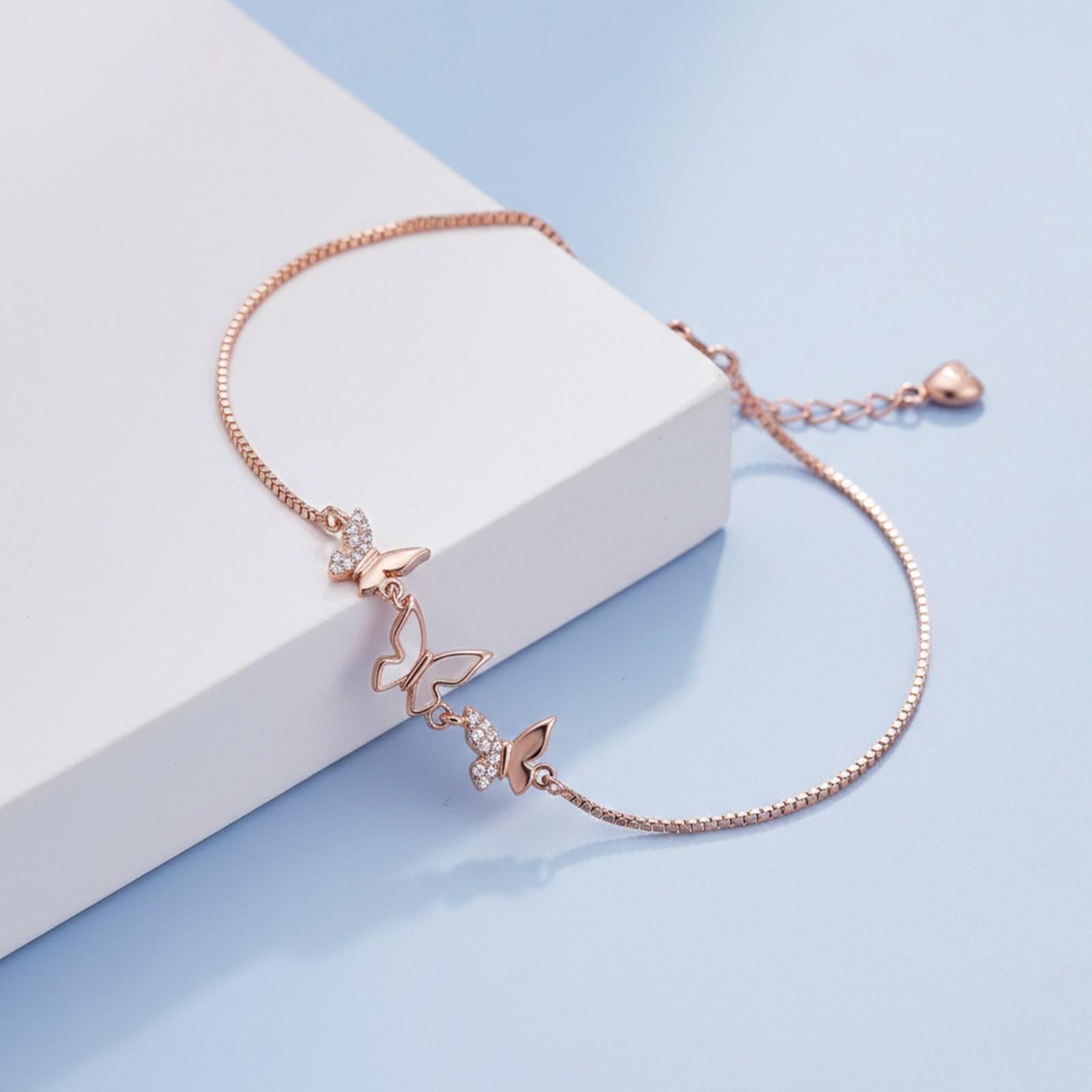 Rose Gold Butterfly Bracelet