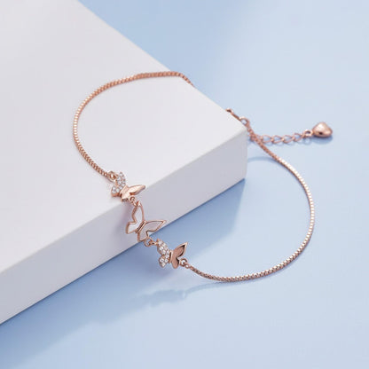 Rose Gold Butterfly Bracelet