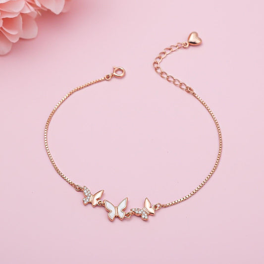 Rose Gold Butterfly Bracelet