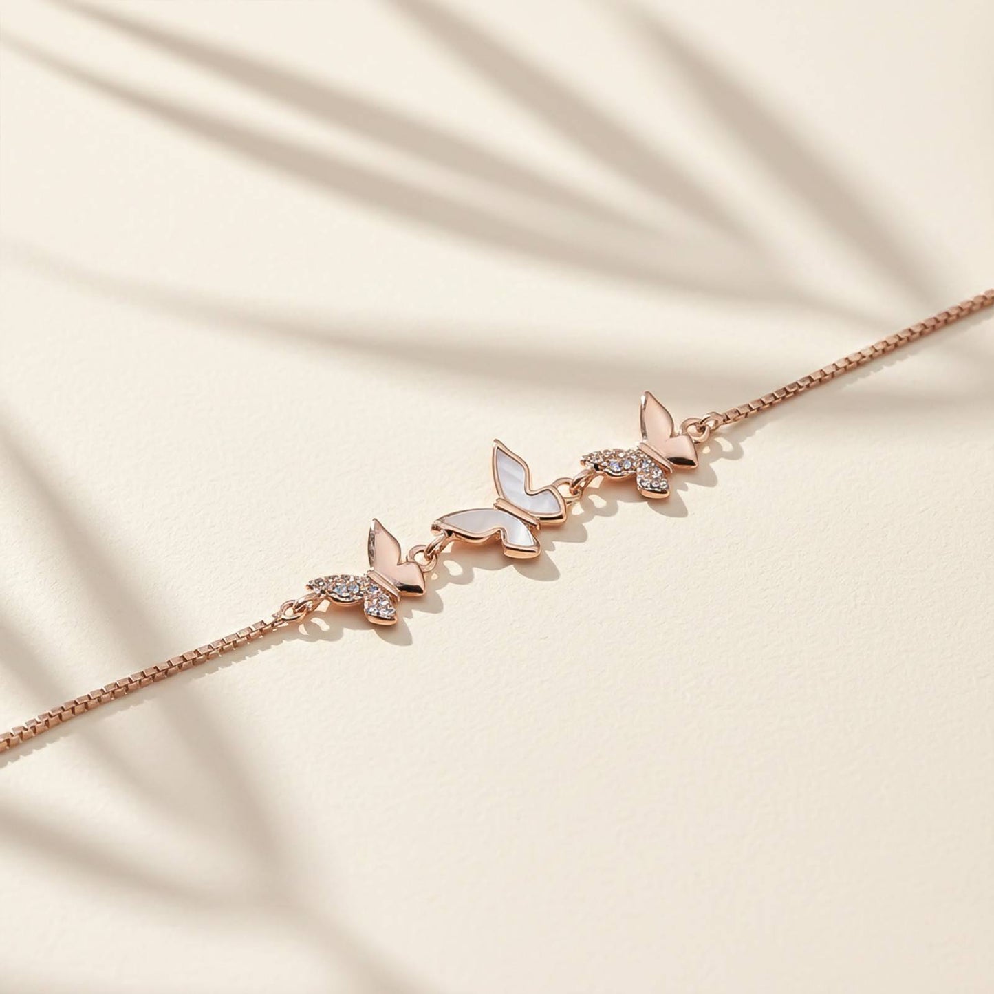 Rose Gold Butterfly Bracelet