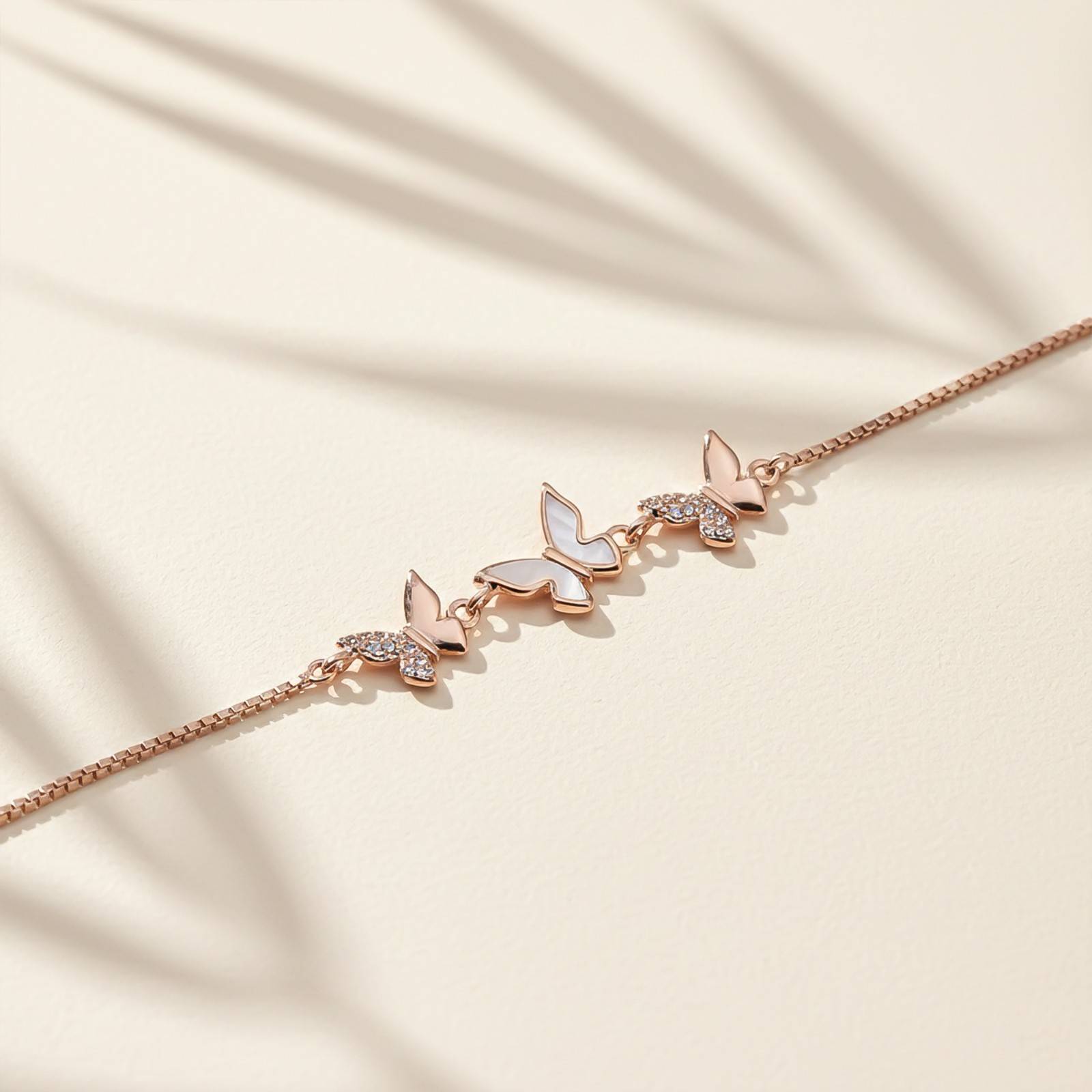 Rose Gold Butterfly Bracelet