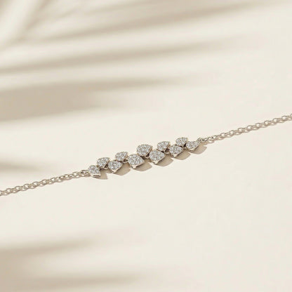 Silver Dainty Heart CZ Bracelet