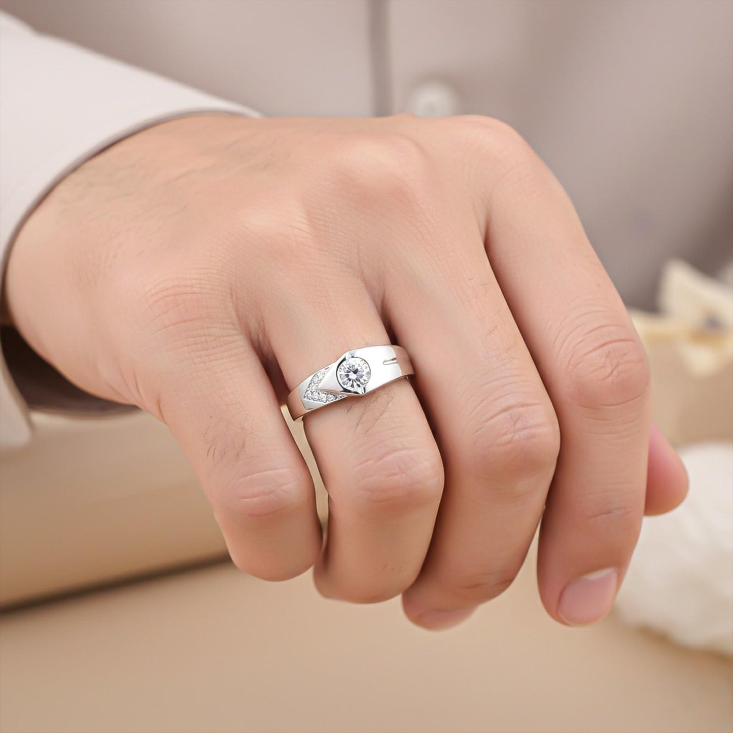 Silver Love Unfold Men's Band