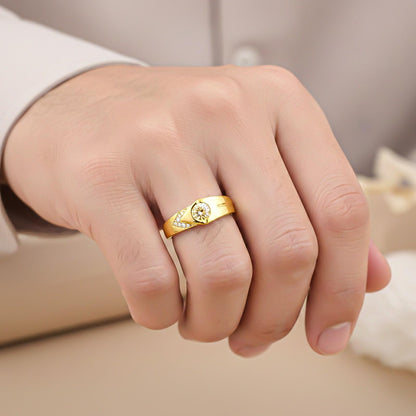 Love Unfold Men's Gold Band