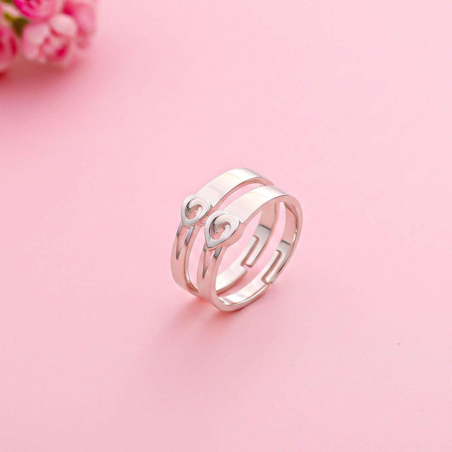 Silver Endless Love Couple Ring
