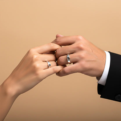 Silver Endless Love Couple Ring