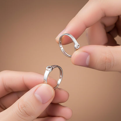 Silver Endless Love Couple Ring