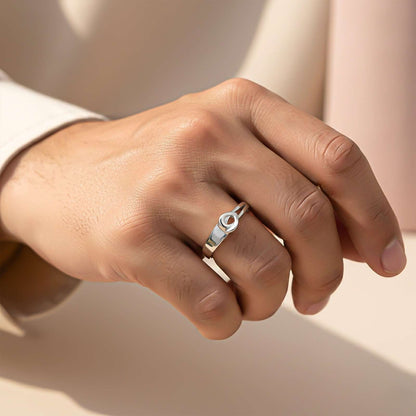 Silver Endless Love Ring For Him