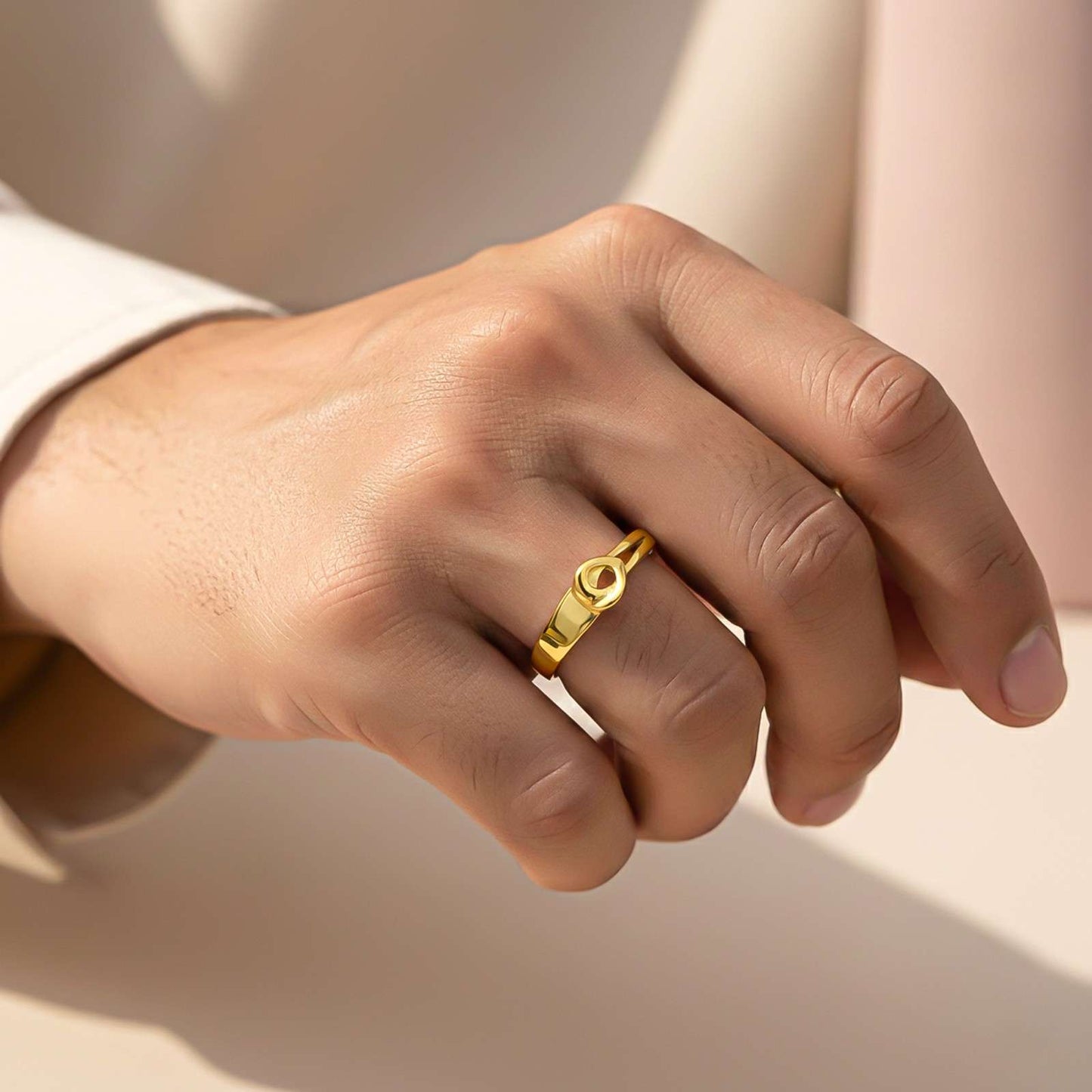 Golden Endless Love Men's Ring