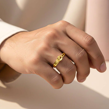Golden Endless Love Men's Ring