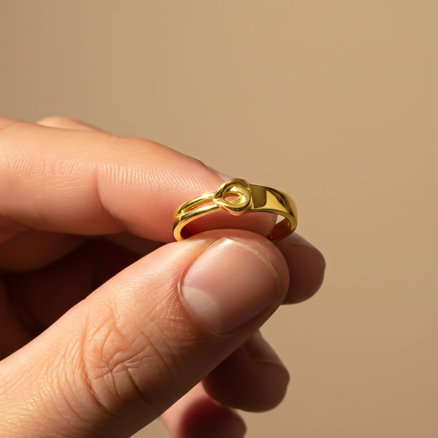 Golden Endless Love Men's Ring