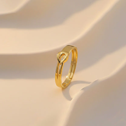 Golden Endless Love Men's Ring