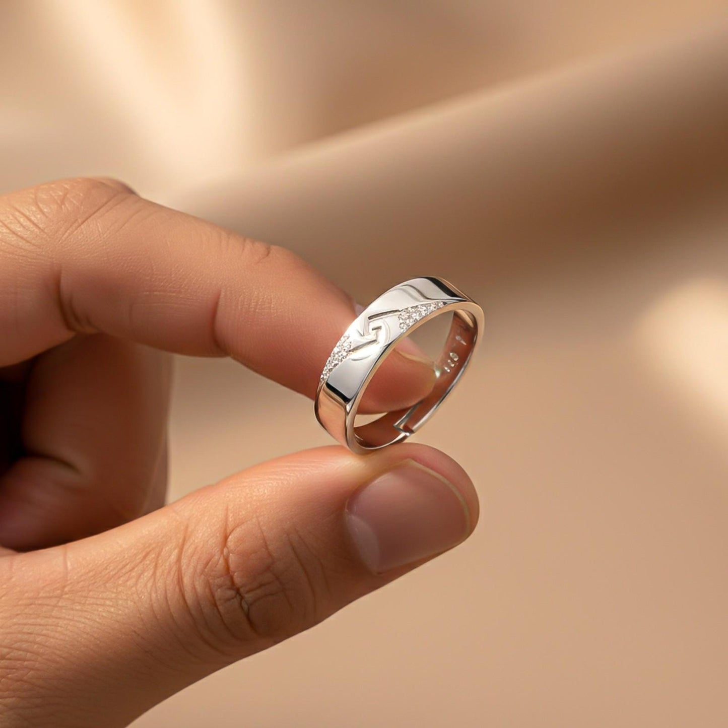 Silver Vintage Men's Band Ring
