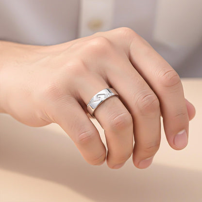 Silver Vintage Men's Band Ring