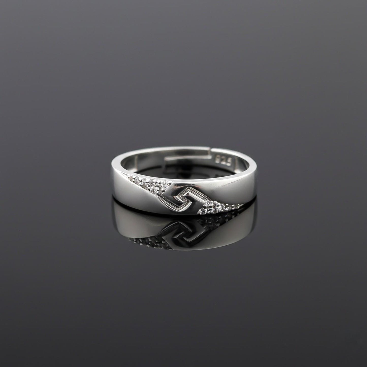 Silver Vintage Men's Band Ring