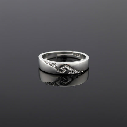 Silver Vintage Men's Band Ring