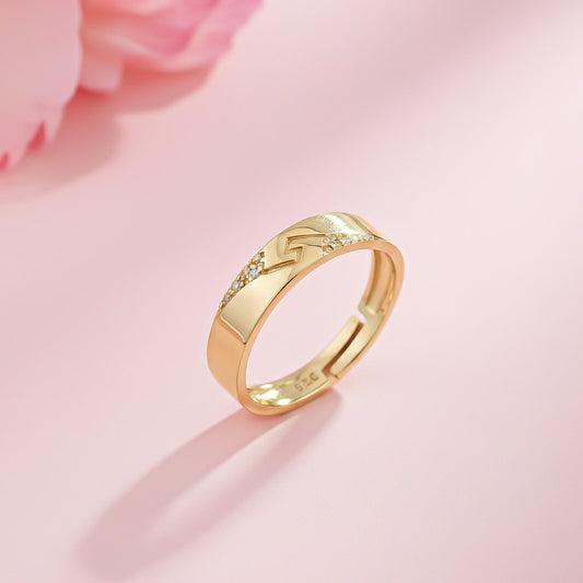 Golden Vintage Men's Band Ring