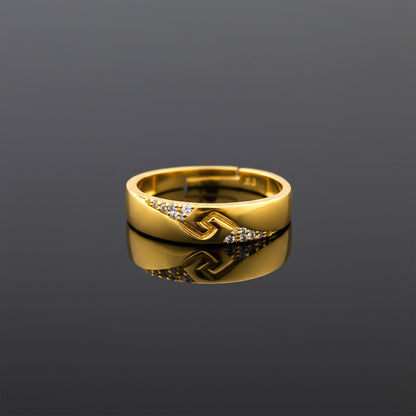 Golden Vintage Men's Band Ring