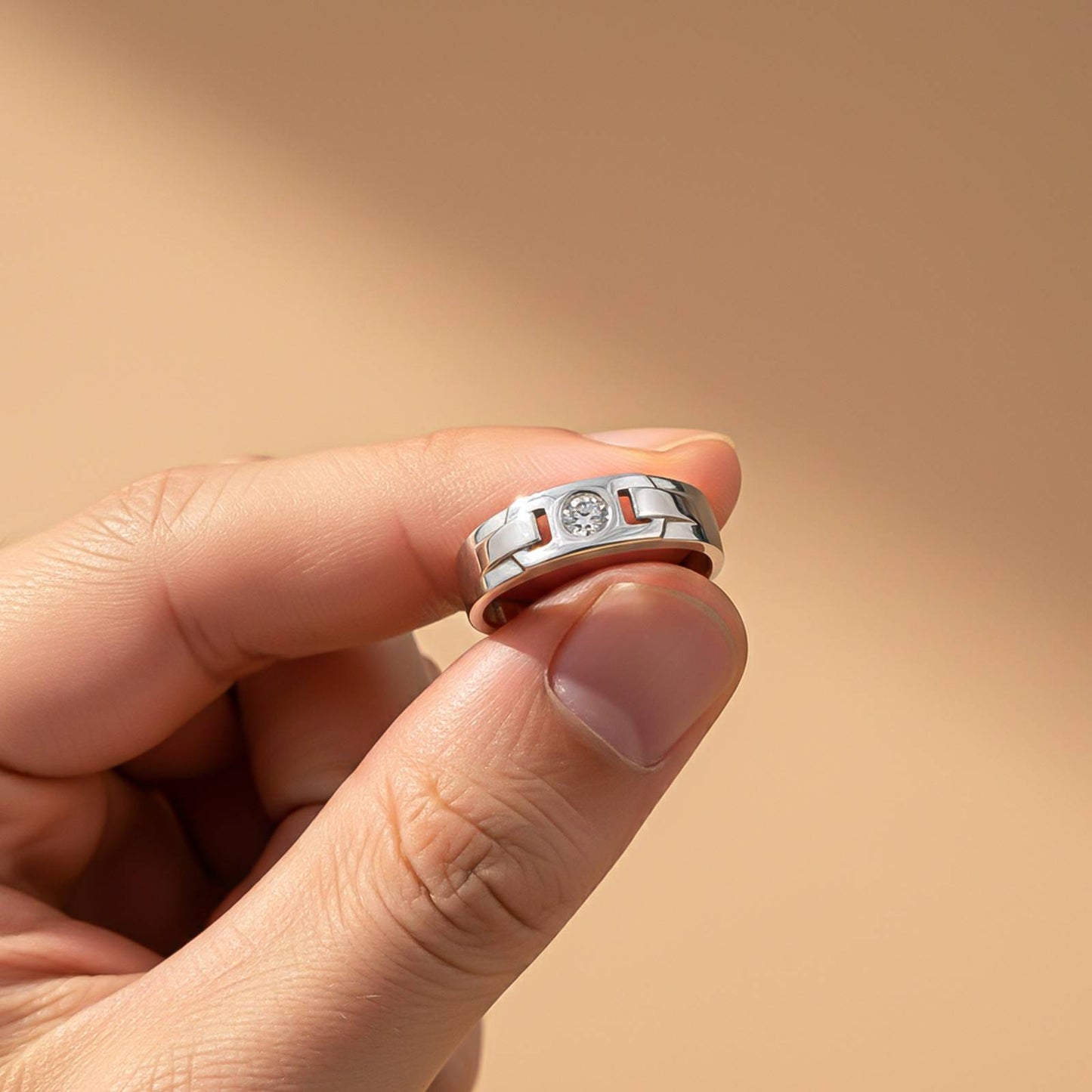 Silver Men's Minimal Ring Band For Him