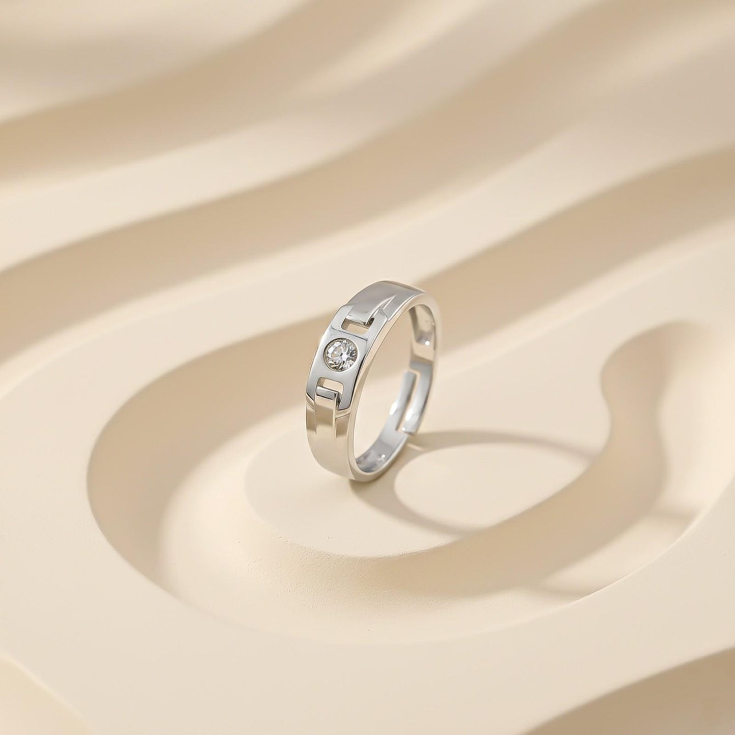 Silver Men's Minimal Ring Band For Him