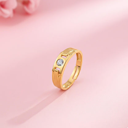 Golden Men's Minimal Ring Band For Him