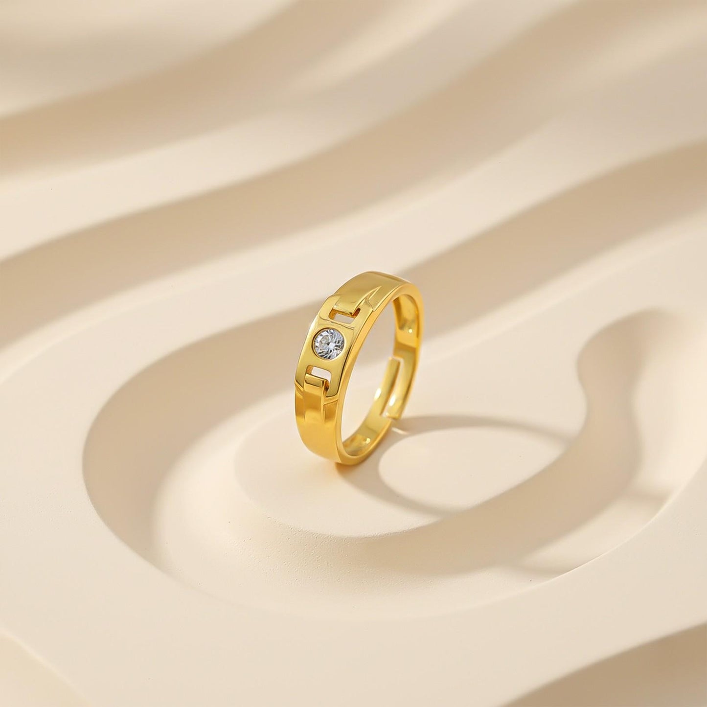 Golden Men's Minimal Ring Band For Him