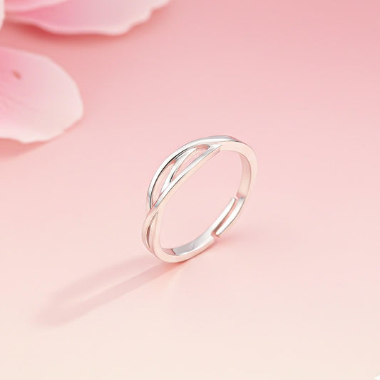 Silver Wave Band For Men's