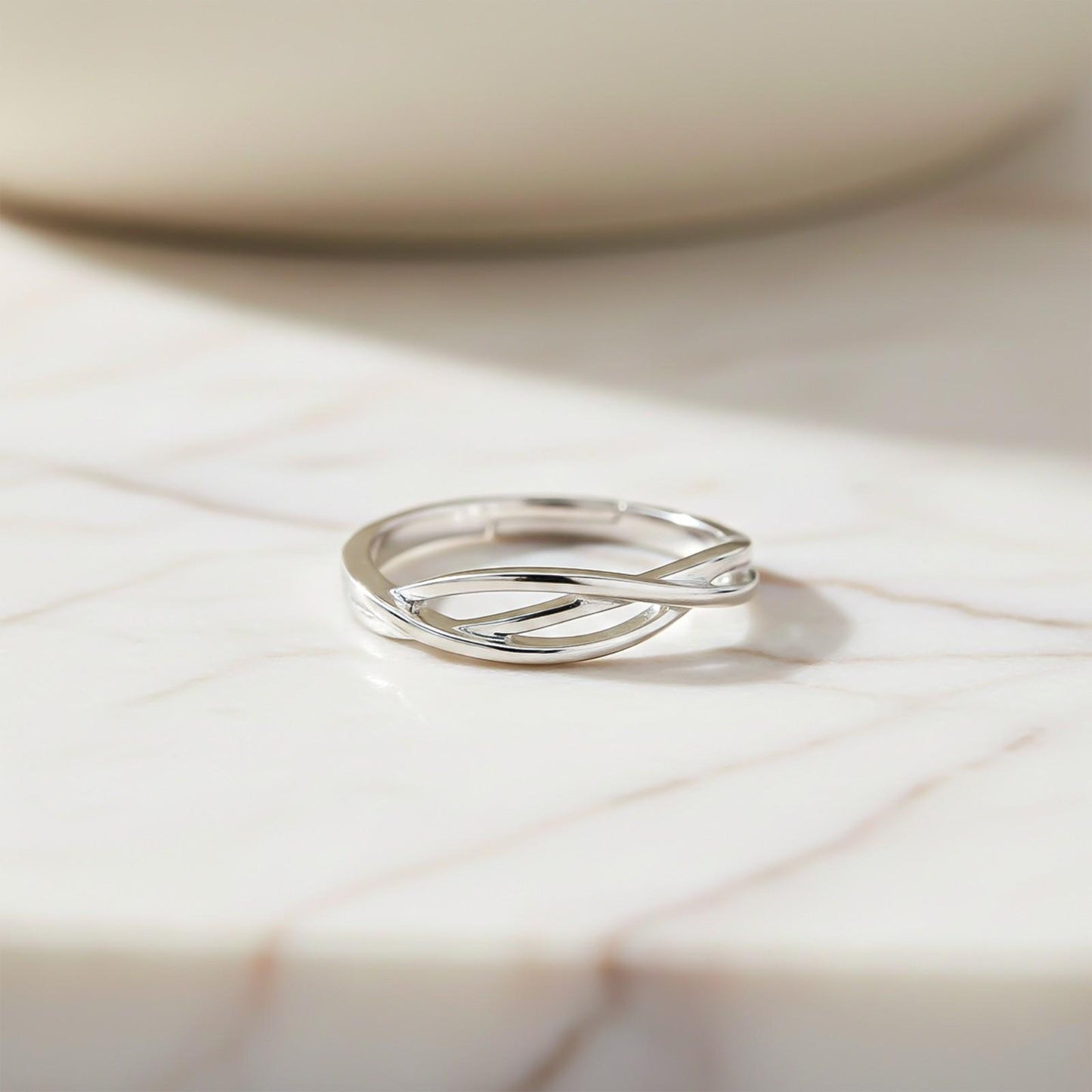 Silver Wave Band For Men's