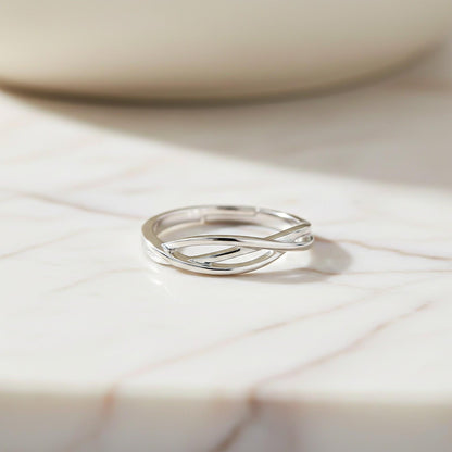 Silver Wave Band For Men's